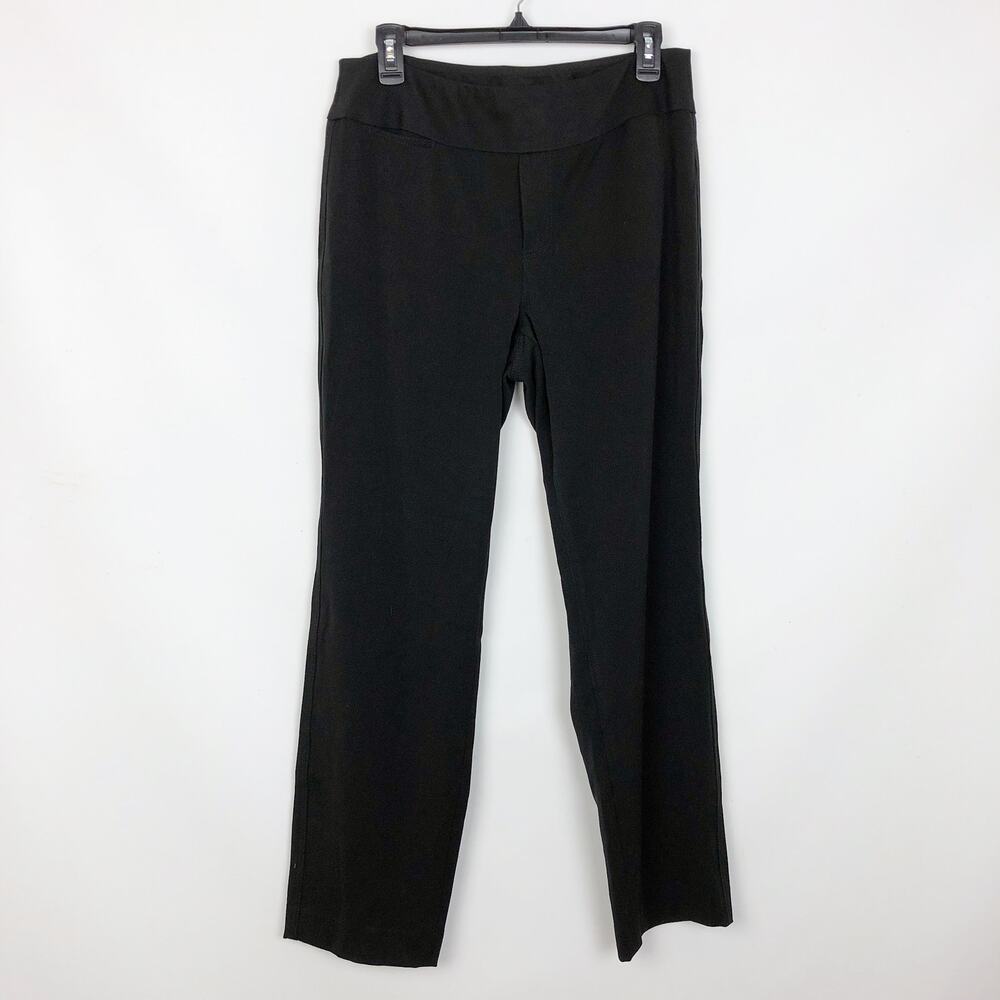 Nic + Zoe Womens Pants Size 12 Black Stretch Slim Leg EUC